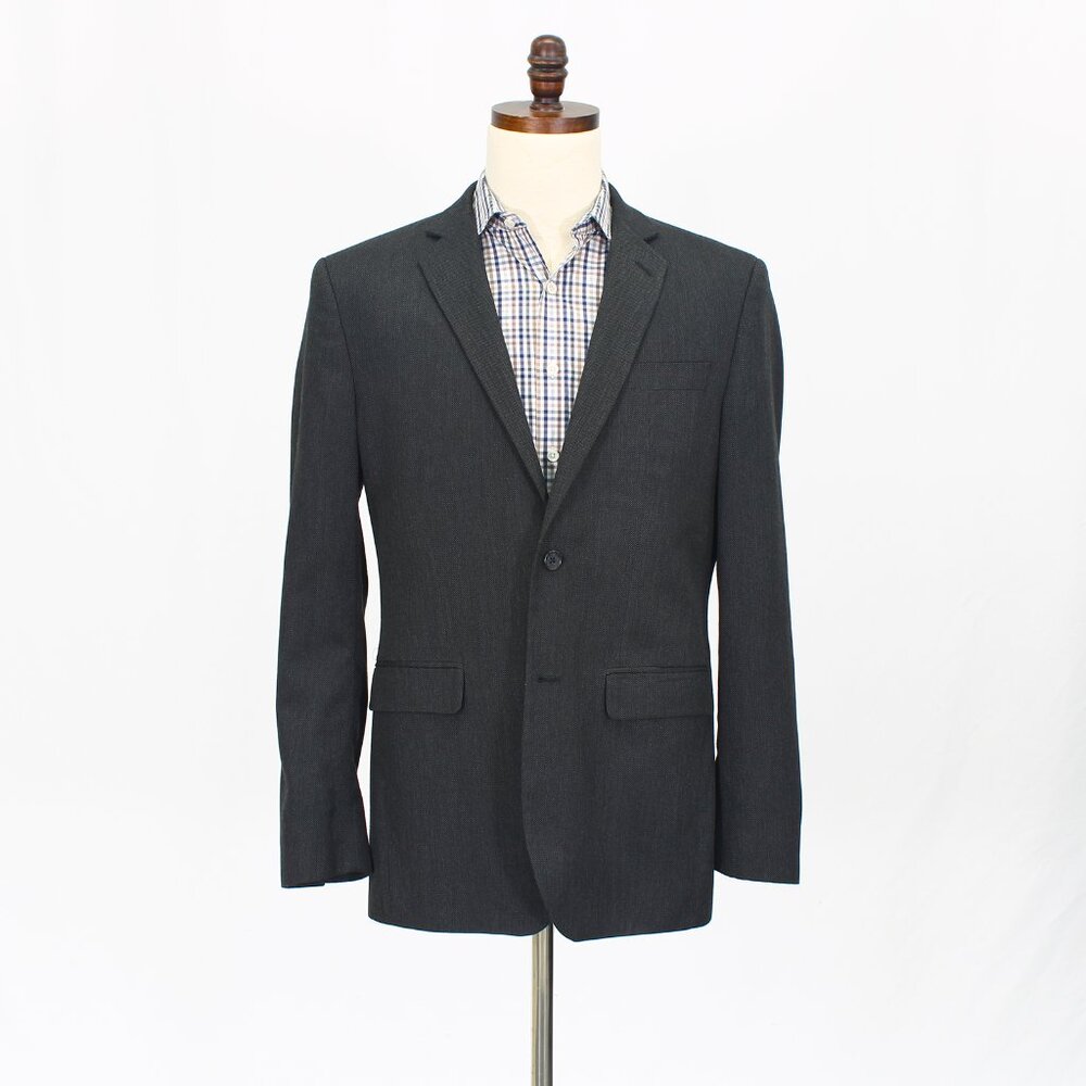 Banana Republic 42R Gray Blazer Sport Coat Jacket 2-Button Solid Y218
